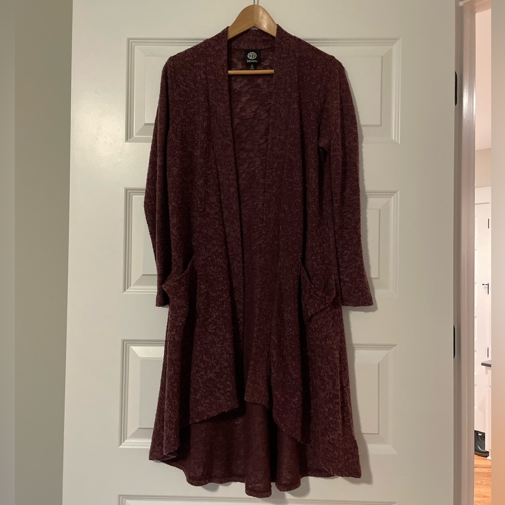 Lightweight Maroon Layering Cardigan